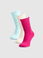 Moteriškos casual kojinės virš kulkšnių (3-pack) - daugiaspalvės