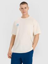 Vyriški T-shirt oversize marškinėliai su spauda - balti