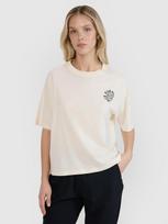 Moteriški T-shirt oversize marškinėliai su grafika - balti