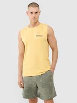 Vyriški tank top oversize marškinėliai - geltoni