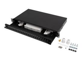 Lanberg Rackmount 19" 1U Fiber Patch panel 24xSC Simplex/24XLC Duplex Black with Accessories | FOP1-24SS-LDB|FOP1-24SS-LDB