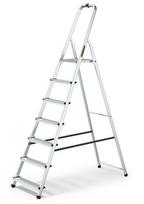 Aliumininės buitinės vienpusės kopėčios DRABEST, 7 pakopų