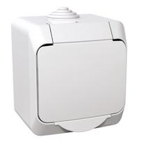 Virštinkinis kištukinis lizdas su įžeminimu Schneider Cedar Plus WDE000541 (su dangteliu, baltas, 16A, 250V)