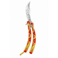 Treniruočių peilis Butterfly be ašmenų 22cm - golden dragon