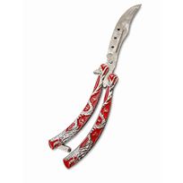 Treniruočių peilis Butterfly be ašmenų 22cm - red dragon