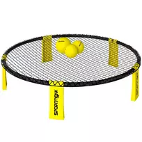 SPORTNOW Roundnet rinkinio žaidimas su tinkleliu, 3 kamuoliais, transportavimo krepšiu, kamuolio pompa, Spikeball rinkiniu sodui, paplūdimiui, parkui, viduje