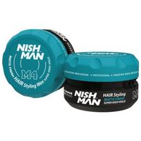 Plaukų formavimo vaškas Nishman M4 Matte Finish Super Hight Hold Wax vyrams, 30 ml