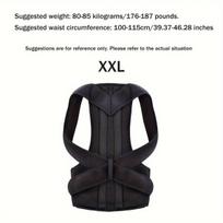 Kuprotumo Korekcijos Diržas, Laikysenos Korektorius Vyrams ir Moterims ,  Juodas XXL