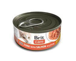 Brit Care Cat Real Tuna with Salmon in Gravy 80 g | M-KOBCC1