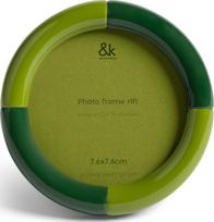 &K Amsterdam Nuotraukų rėmelis Rift apvalus, 7,6 cm, žalias