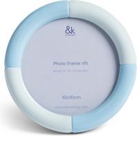 &K Amsterdam Nuotraukų rėmelis Rift apvalus, 10 cm, šviesiai mėlynas