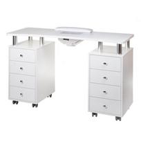 Manikiūro stalas su anga dulkių ištraukėjui BD-3425+O, baltas