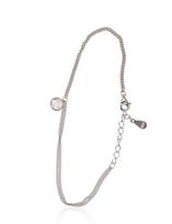 Sidabrinė apyrankė su cirkoniais, 925 sidabras su rodžio padengimu – 17 cm