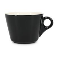 Juodos spalvos iš porceliano puodelis kapučino 160 ml Barista – BonBistro