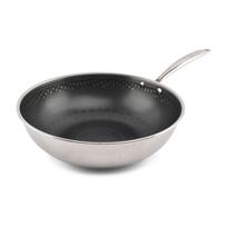 Wok keptuvė iš nerūdijančio plieno su nelimpančia danga ø 31,5 cm Fusion – BonBistro