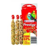 Versele Laga Prestige Sticks trijų skonių skanėstai banguotosioms papūgėlėms, 3 x 30 g