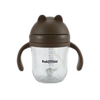 Gertuvė su silikoniniu šiaudeliu BabyTrold 22-40DS220, 220 ml, 6+ mėn., 8 cm, plastikas, ruda sp.