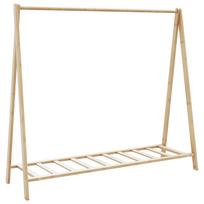 vidaXL Drabužių kabykla su lentynomis, 106x34x102cm, bambukas