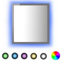 vidaXL Vonios LED veidrodis, pilkas, 40x8,5x37cm, akrilas, blizgus