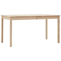 vidaXL Valgomojo stalas, 140x70x73 cm, pušies medienos masyvas