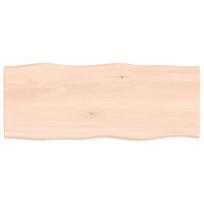 vidaXL Stalviršis, 100x40x2cm, ąžuolo medienos masyvas, su gyvu kraštu