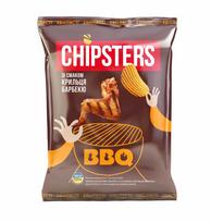 Bulvių traškučiai CHIPSTER'S, banguoti, BBQ, TTTCKR4820182742019