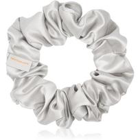 Crystallove Silk Scrunchie šilkinė gumytė plaukams Silver 1 vnt.