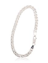 Sidabrinė apyrankė Mona Liza 4.9 mm su deimantiniu pjovimu, 925 sidabras, 17 cm