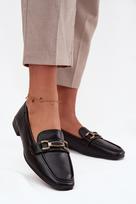 Loaferiai moteriški juodi eko oda Step in Style