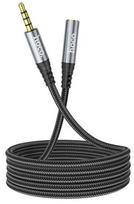 Kabelis Hoco UPA20 3.5 mm female, 3.5 mm male, 1 m, juoda sp.