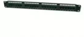 Assmann Electronic DIGITUS Patch Panel 19colių 24Port Cat6 neekranuotas juodas RAL 9005 kabelio montavimas apie LSA be LSA dangtelio