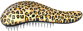 Dtangler plaukų šepetys su leopardo geltonos spalvos rankena
