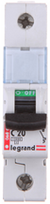 Legrand 404172 Grandinės pertraukiklis 1P C 20A 10kA AC S311 TX3 404172