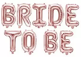 Party Deco Rožinio aukso spalvos folijos balionas „Bride to Be“