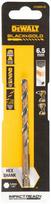 Grąžtas metalui HEX 1/4, 6,5 mm, DeWALT