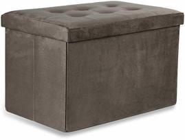 Leobert Sulankstomas pufas XL su sagomis - 60x38x38cm, aksominė ruda