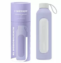 Gertuvė Stiklinis butelis Wessper B1 borosilikatinis 1000 ml levandų (WES260-VI-NEW)