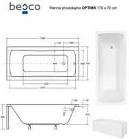 Vonia Besco Optima, 170 x 70 cm