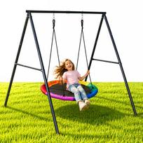 Vaikiškos sodo sūpynės „lizdas“ 100 cm plieninis rėmas, ECOTOYS