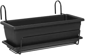 Plastikinis lovelis su laikikliu TERA NARA, juodos sp., 27 x 50 x 16 cm
