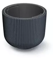 Plastikinis vazonas MILLY, su įdėklu, antracito sp., 35 x 29 cm