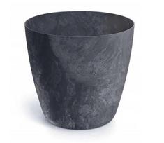 Plastikinis vazonas MATE BETON EFFECT, antracito sp., 20 x 18 cm