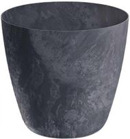 Prosperplast Plastikinis vazonas MATE BETON EFFECT, antracito sp., 14 x 13 cm