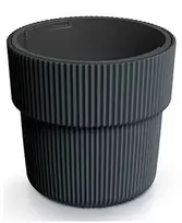 Prosperplast Plastikinis vazonas MILLY, su įdėklu, antracito sp., 30 x 28,5 cm
