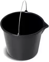 Prosperplast Plastikinis kibiras, su piltuvėliu, su rankena, juodos sp., 20 l