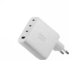 Nešiojamojo kompiuterio maitinimo adapteris Native Union Fast GaN Charger - kroviklis 100W PD, 3x USB-C, 1x USB-A (baltas)
