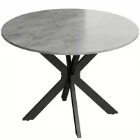 Aosom Sulankstomas valgomojo stalas 110x110x76 cm Pilkas MDF ir plienas