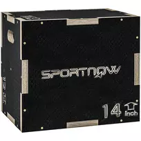 Aosom Plyometrinė šuolių dėžė 40.5x35.5x30.5 cm Juoda mediena