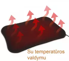 USB šildomas kilimėlis su temperatūros valdymu 30 x 20 cm