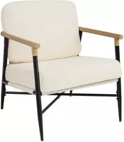Fotelis Promotions Lounge kėdė 73x67x66 cm smėlio spalvos metalas